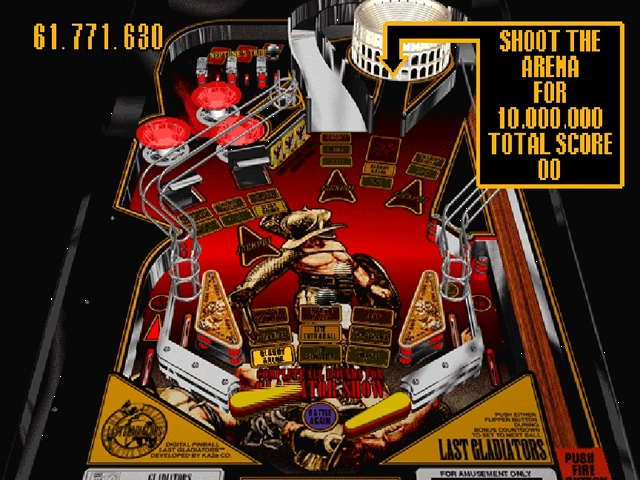 Digital Pinball: Last Gladiators Ver.9.7 screenshot 3 for Sega Saturn
